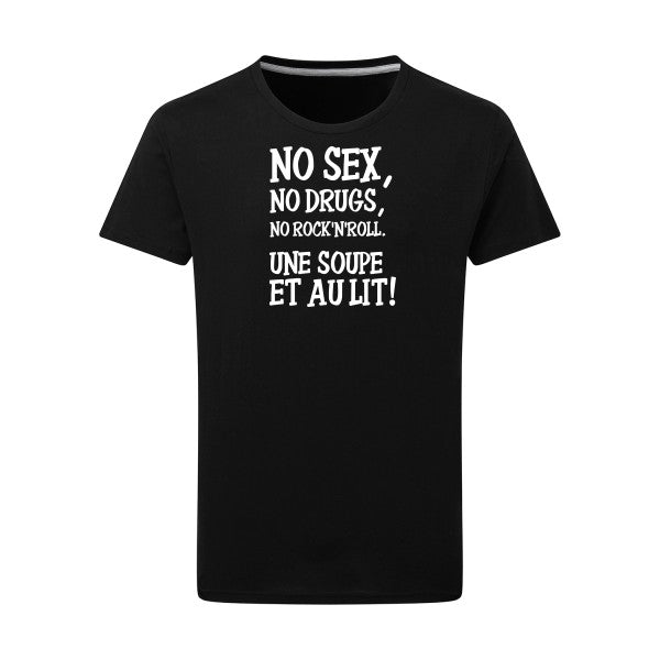 NO... -Flex Blanc sur T-shirt SG  Dark Black  4XL