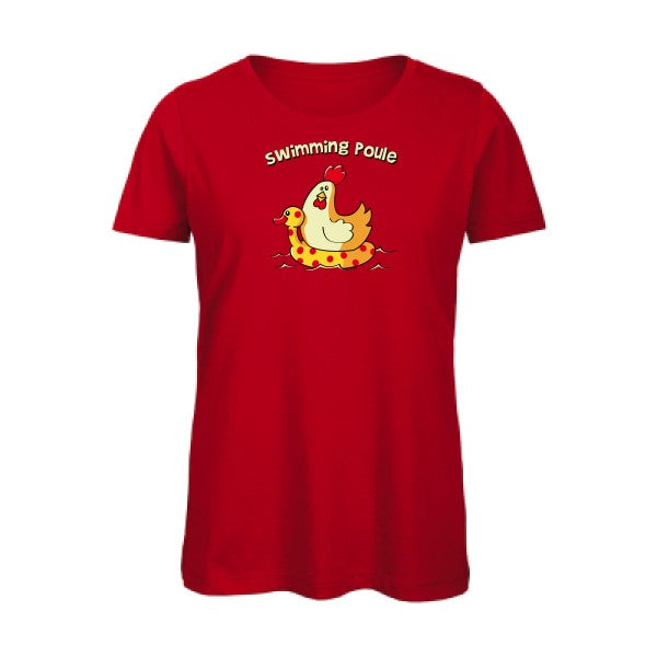 swimming-poule- T-shirt original - t-shirt original femme Red