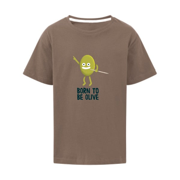 Born to be olive SG - Kids T-shirt enfant Deep Taupe Taille 128 (7-8/L)