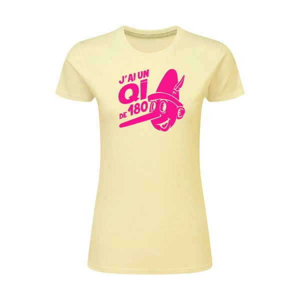 Quotient intellectuel Rose Fluo |T shirt original femme|SG