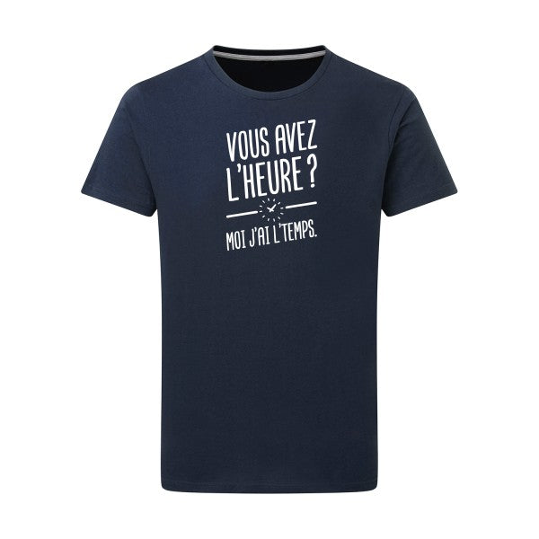 Vous avez l'heure? Moi j'ai l'temps. - Flex Blanc Tshirt original Denim  XL