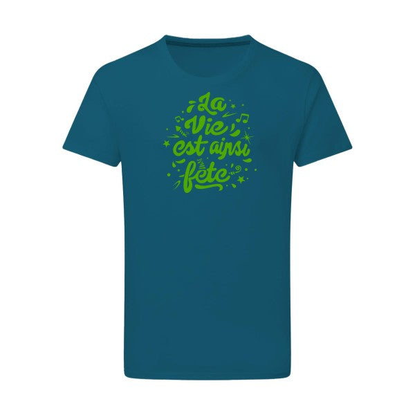 La vie est ainsi fête - Flex Vert pomme Tshirt original Petrol  2XL