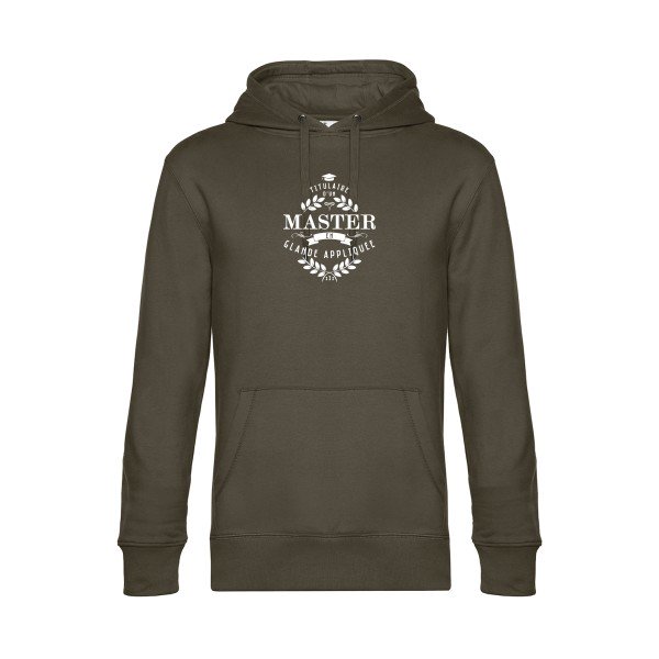 Master-en-glande-appliquee sweat shirt original Khaki flex Blanc impression Face