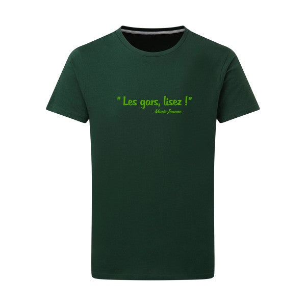 Les gars lisez ! vert pomme -Flex vert pomme sur T-shirt SG  Bottle Green  2XL