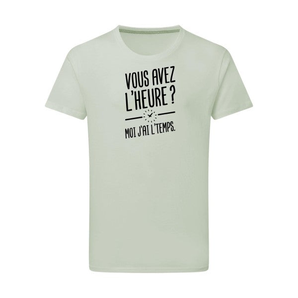 Vous avez l'heure? Moi j'ai l'temps. - Flex noir Tshirt original Pastel Macchiato  2XL