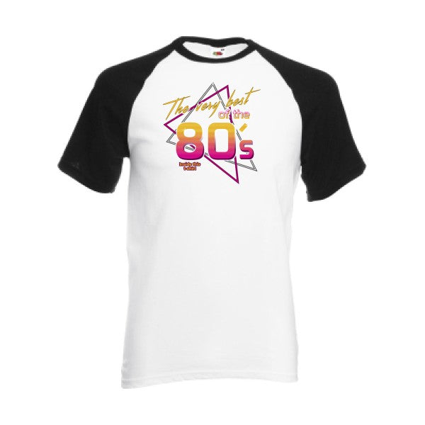 T-shirt fruit of the loom baseball  couleur White/Black