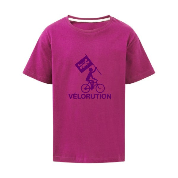 Vélorution Flex Violet SG - Kids T-shirt enfant Dark Pink Taille 152 (11-12/2XL)