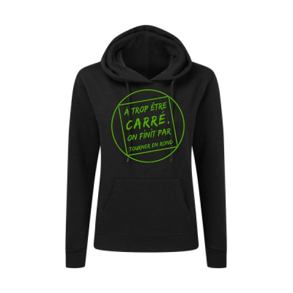 Cercle vicieux Vert pomme |Sweat original à capuche Femme