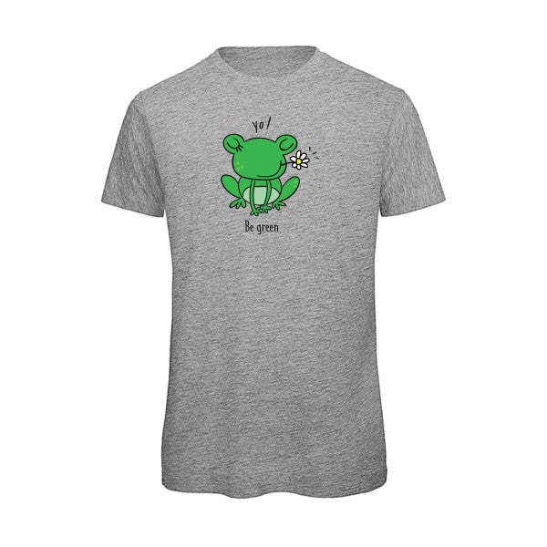 T-shirt humour original Be Green T Shirt couleur Sport Grey