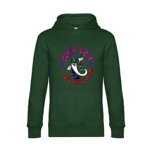 Merlot-l’enchanteur-- Sweat à capuche original Bottle Green - RueDuTeeshirt
