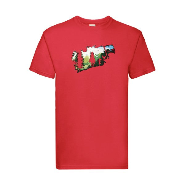 Adventure link Fruit of the loom 205 g/m² T-shirt/ Red