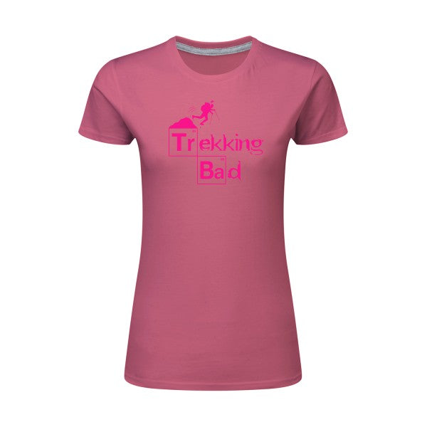 Trekking bad | Rose Fluo |T shirt original femme|SG