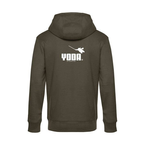 Yoda sweat shirt original Khaki flex Blanc impression Dos