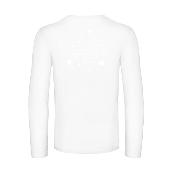 l univers - t shirt- manches- longues- original- humour- White impression Dos