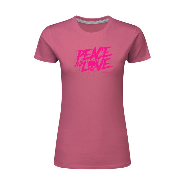 Peace or no peace  |Rose Fluo |T shirt original femme|SG