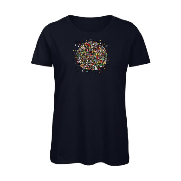 Planete-Pop-Culture- - t-shirt original femme Navy