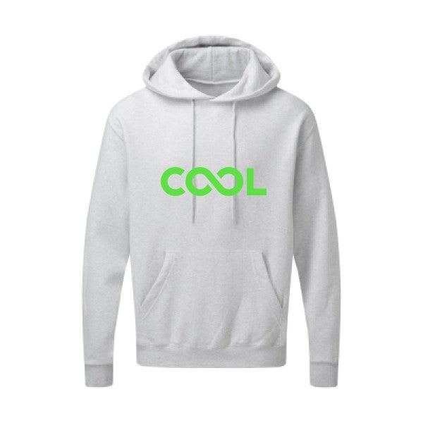 Infiniment cool Vert fluo |Sweat capuche imprimé homme