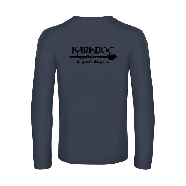 karadoc - t shirt- manches- longues- original- humour- Navy impression Dos