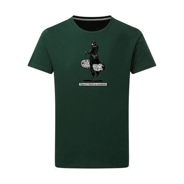 T-shirt homme Partir en cacahuète - T-shirt humoristique et absurde Bottle Green L