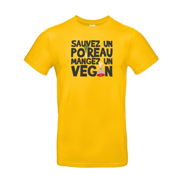 vegan/poireau |T SHIRT Humoristique Homme