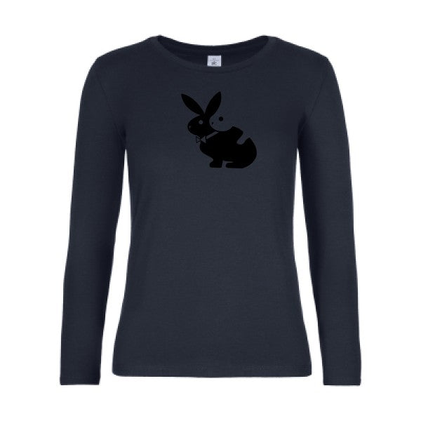 t-shirt lsl femme hot- Navy flex Noir