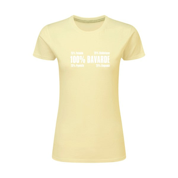 t-shirt Bavarde Blanc |T shirt original femme|SG