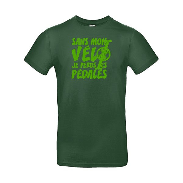 Sans mon vélo, je perds les pédales ! flex Vert pomme B&C - E190 T-shirt|Bottle Green||2XL