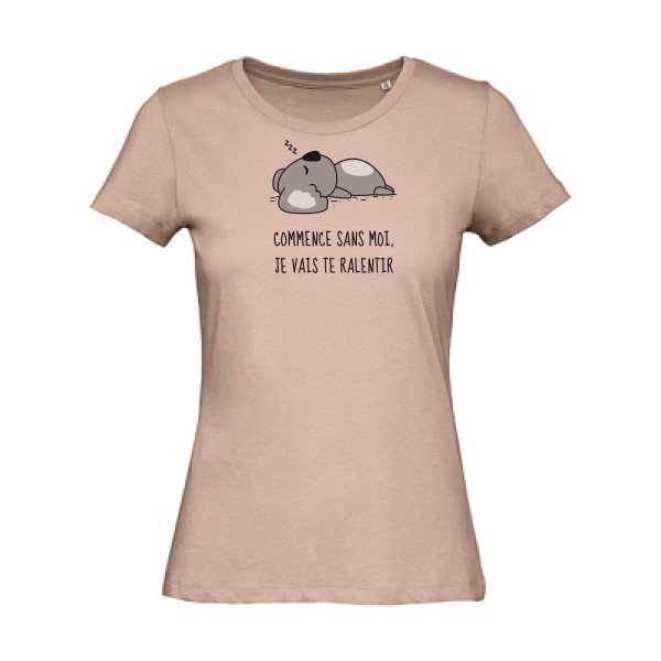 Dormir- - t-shirt original femme Millennial Pink
