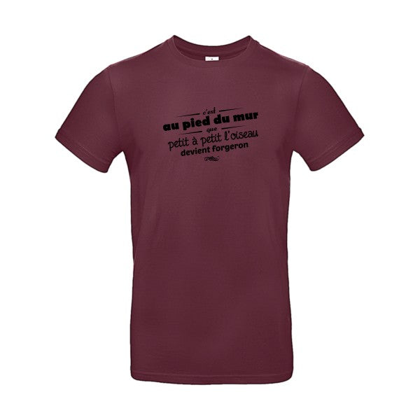 Proverbe à la conFlex noir - E190 T-shirt|Burgundy||2XL