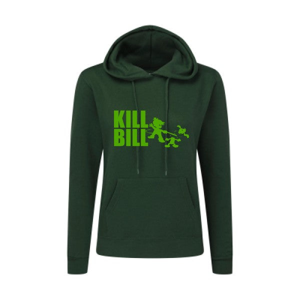 kill bill Vert pomme |Sweat original à capuche Femme