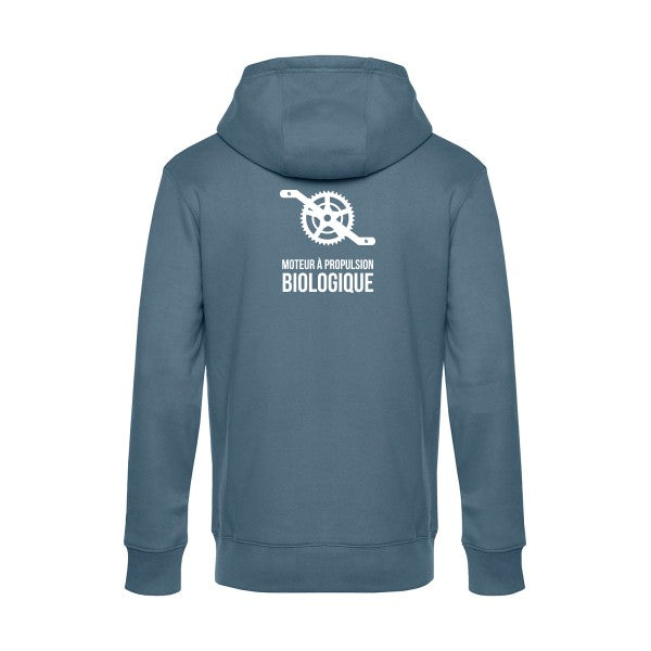 Cyclisme-&-ecologie sweat shirt original nordic blue flex Blanc impression Dos