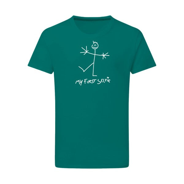 First Selfie - Flex Blanc Tshirt original Emerald Green  2XL