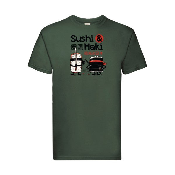 Sushi et Maki Fruit of the loom 205 g/m² T-shirt/ bottle green