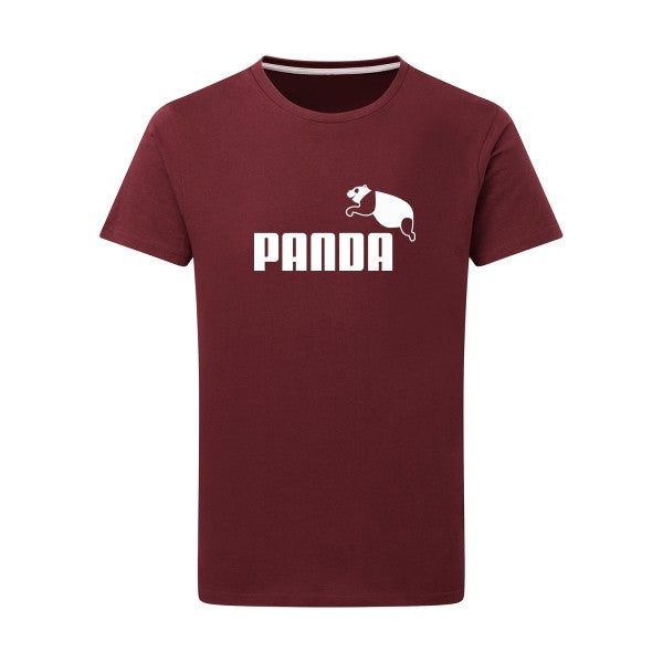 PANDA fun -Flex Blanc sur T-shirt SG  Burgundy  2XL