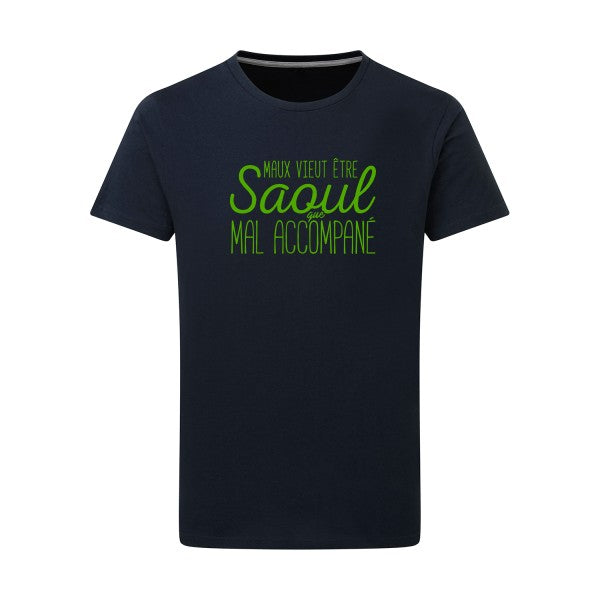 Maux vieut être Saoul vert pomme -Flex vert pomme sur T-shirt SG  Navy  5XL