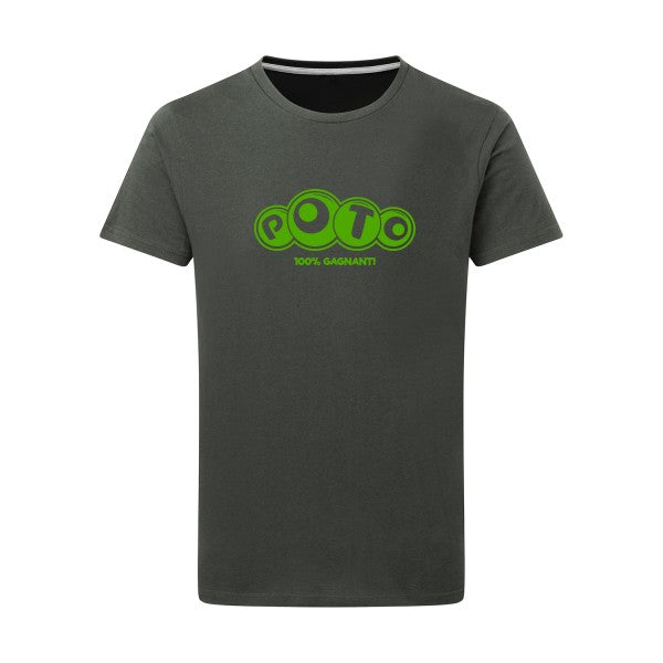 Poto vert pomme -Flex vert pomme sur T-shirt SG  Charcoal  5XL