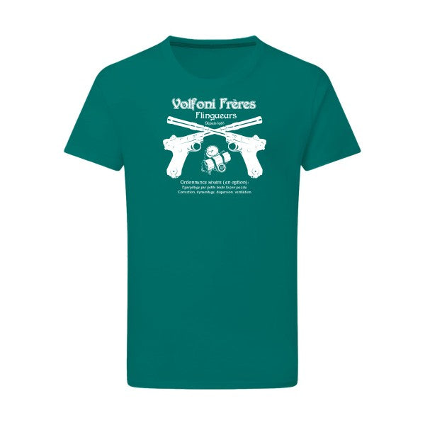 Volfoni Frère -Flex noir sur T-shirt SG  Emerald Green  2XL