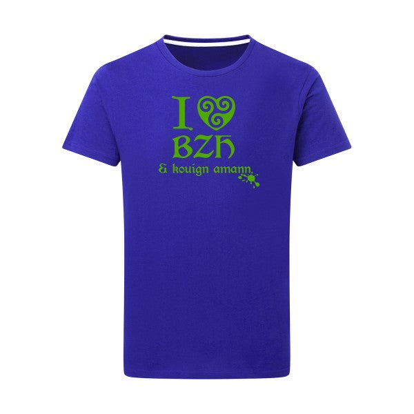 Love BZH & kouign vert pomme -Flex vert pomme sur T-shirt SG  Royal Blue  5XL