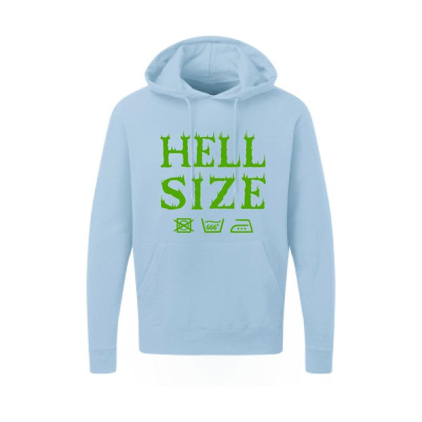 HELL SIZE |Sweat capuche imprimé|Vert pomme