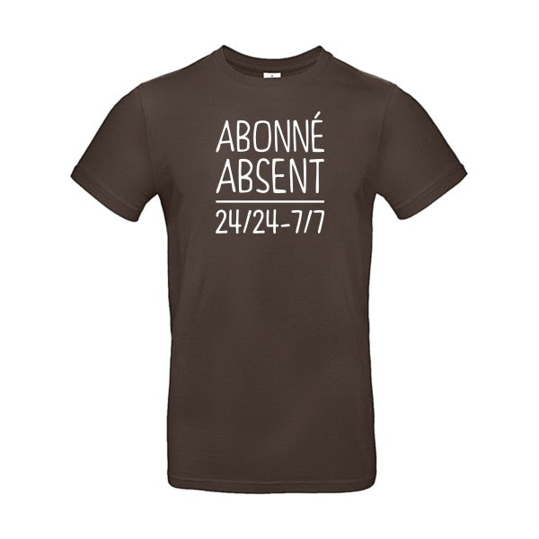 Abonné absentFlex Blanc - E190 T-shirt|Brown||2XL