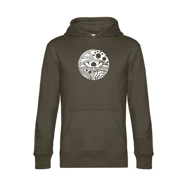 Eye sweat shirt original Khaki flex Blanc impression Face