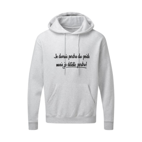 Né pour gagner Noir |Sweat capuche imprimé homme