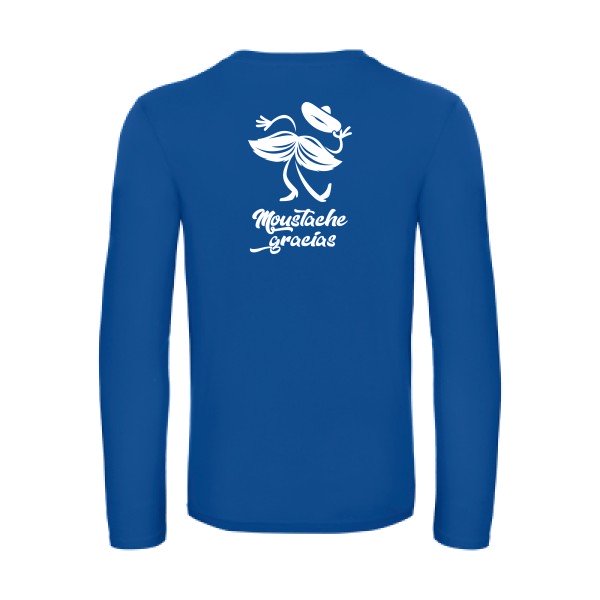 presqu spagnol - t shirt- manches- longues- original- humour- Royal Blue impression Dos