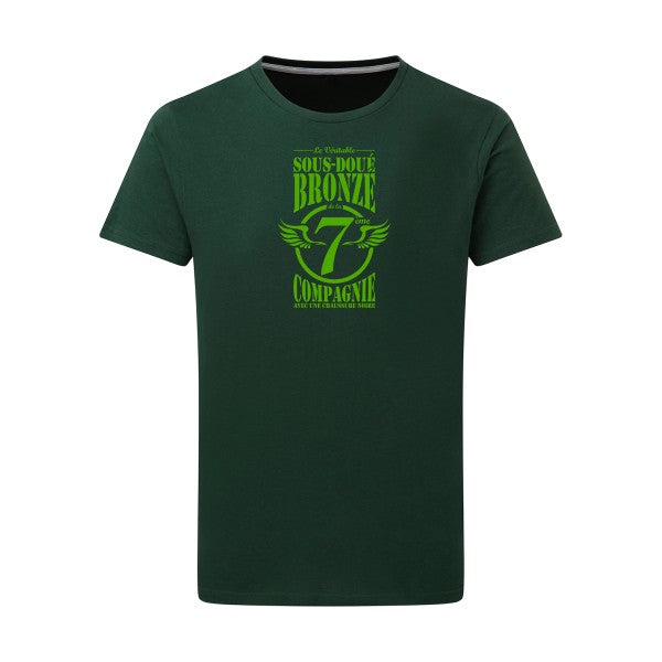 7ème Compagnie Crew vert pomme -Flex vert pomme sur T-shirt SG  Bottle Green  2XL