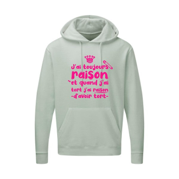 J'ai toujours raison Rose Fluo SG - Hooded Sweatshirt Sweat capuche