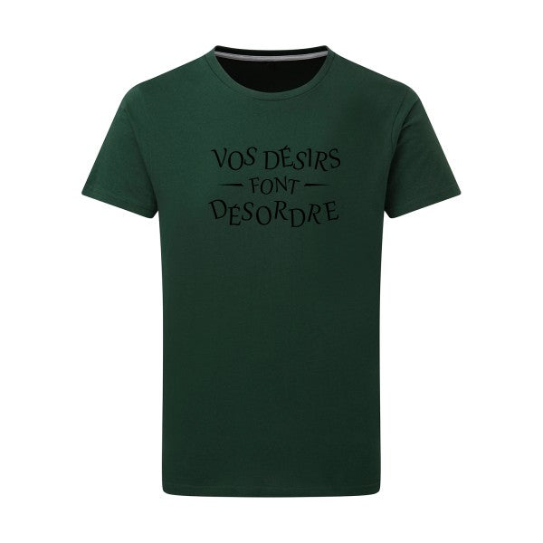 Désordre noir -Flex noir sur T-shirt SG  Bottle Green  2XL