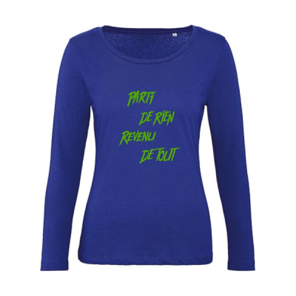 Parti de rien Vert pomme |   T shirt manches longues femme|100% bio