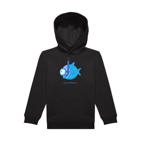 sweat capuche enfant Black To-be-different