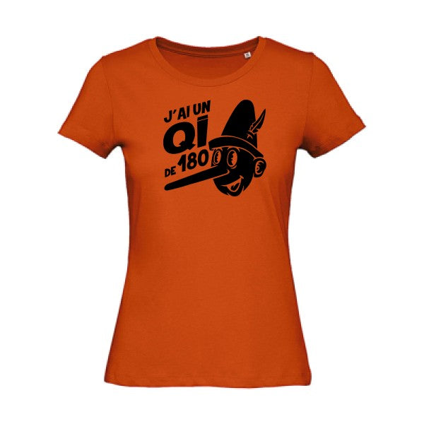 T shirt humour bio femme   femme bio|Quotient intellectuel Noir 