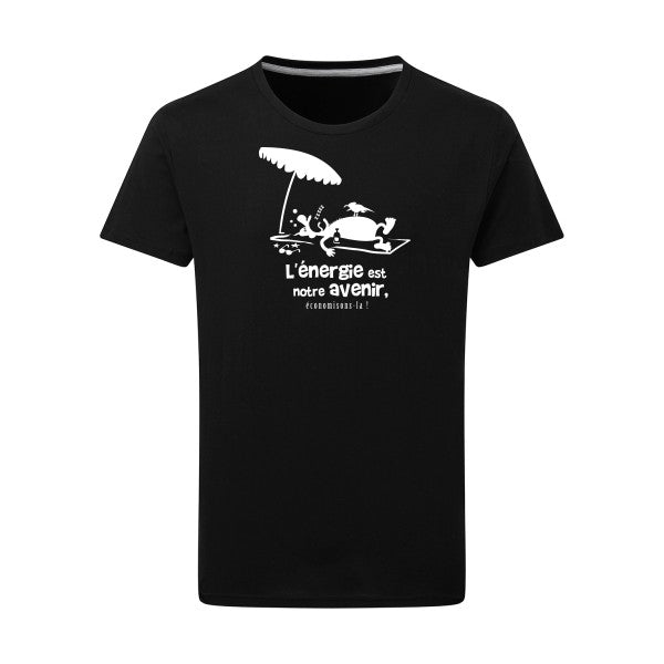 l'énergie est notre avenir Blanc -Flex Blanc sur T-shirt SG  Dark Black  4XL